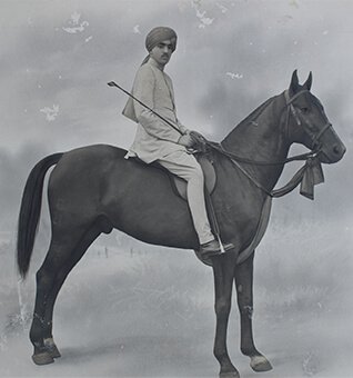 Rawal Madan Singh on Horseback - Heritage Portrait